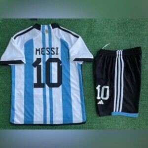 2022/23 Argentina kids soccer jersey youth Messi soccer kids